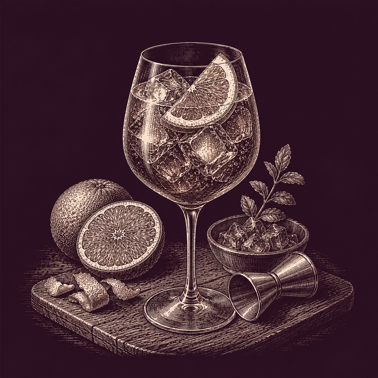 Aperol Spritz para cuando vuelve el apetito, ilustración editorial